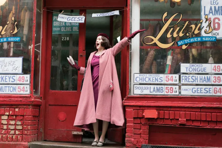 Still of Rachel Brosnahan in  The Marvellous Mrs. Maisel