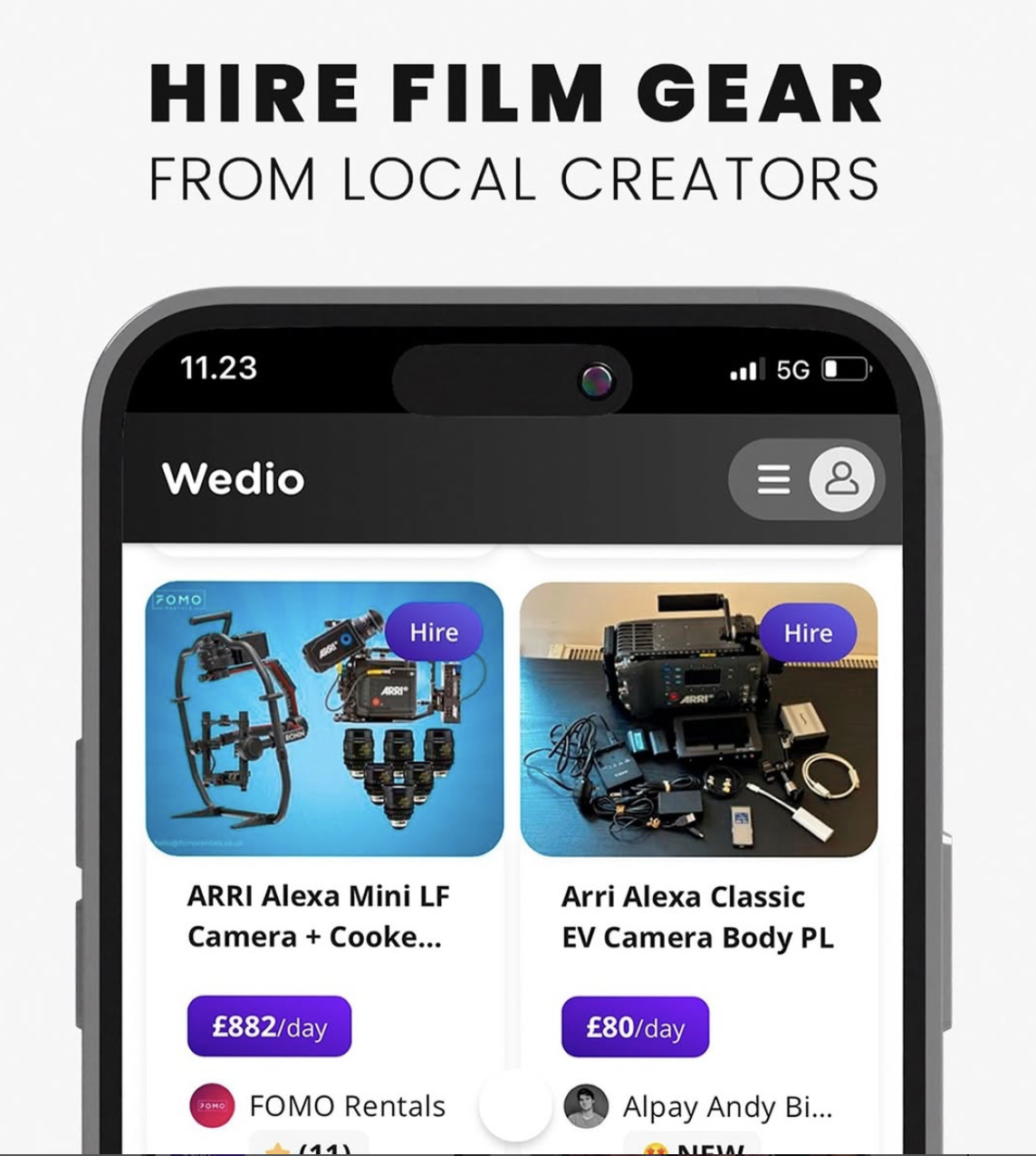 Wedio fit equipment hire rental
