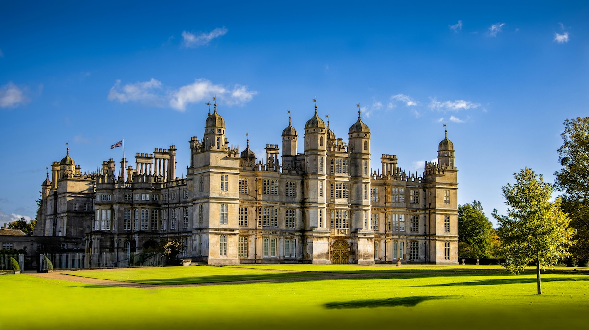 The crown filming location - Burghley House, Lincolnshire