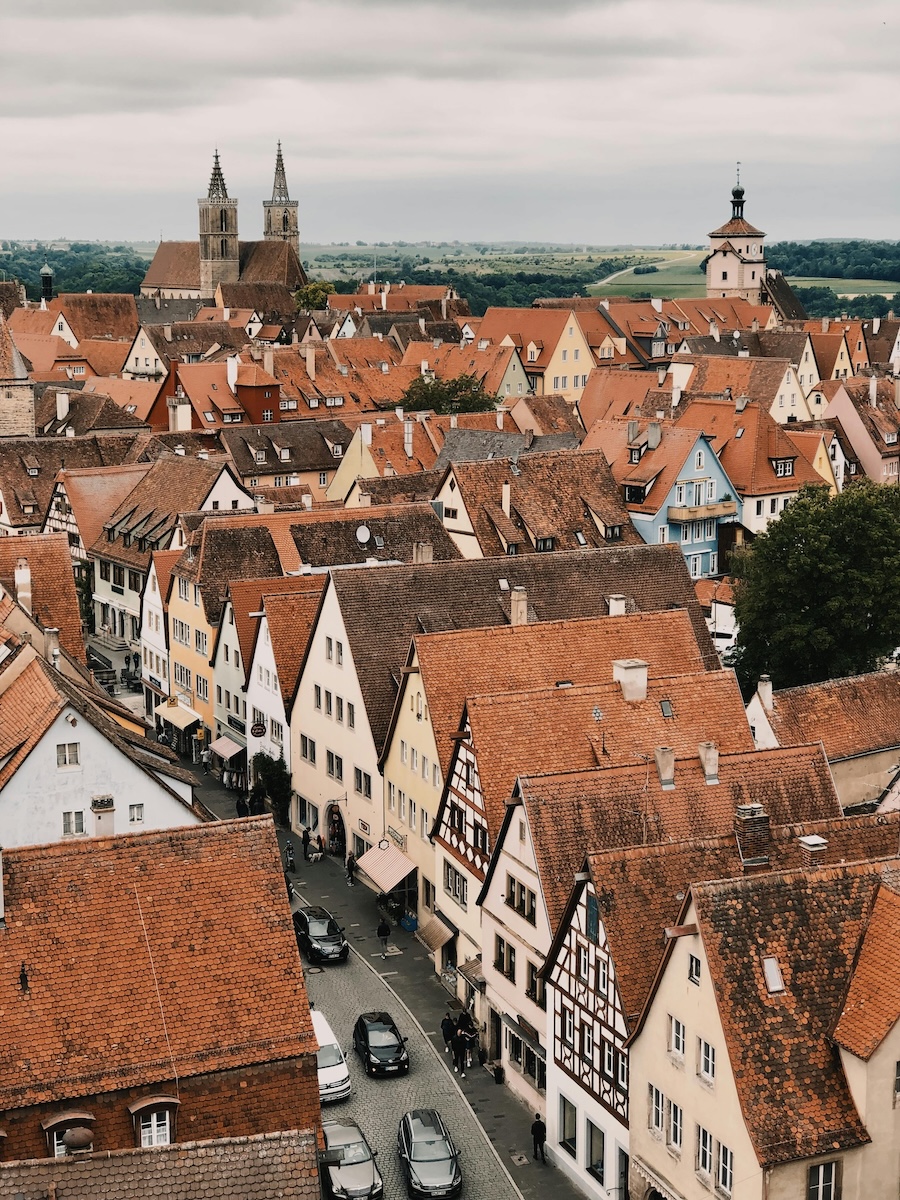 Medieval town of Rothenburg ob der Tauber in Germany